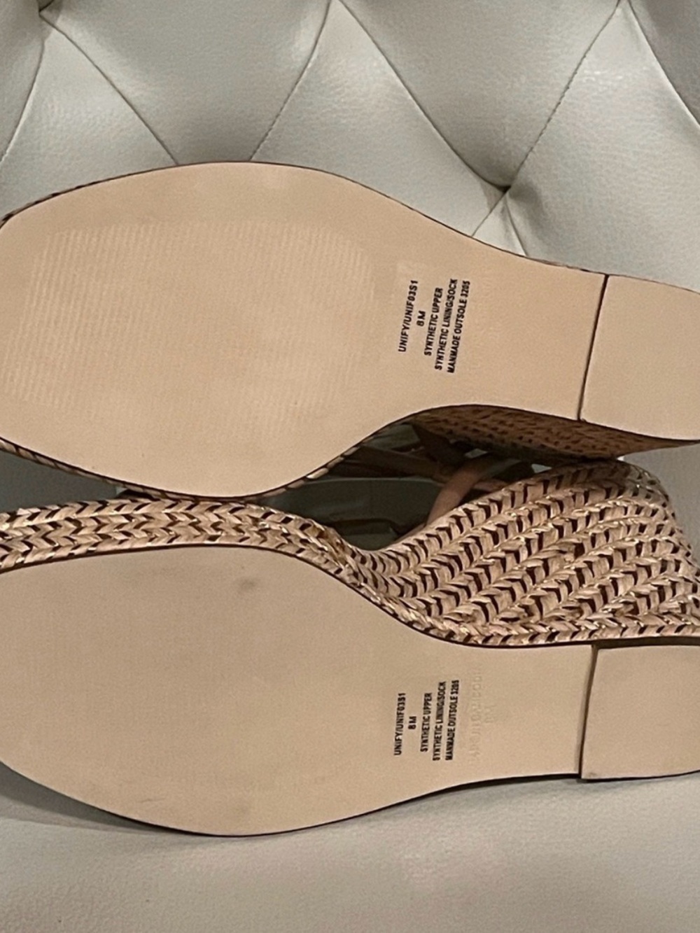 Steve Madden Platform Wedge Sandals Nude Tan Size 8 Beautiful - Picture 8 of 8